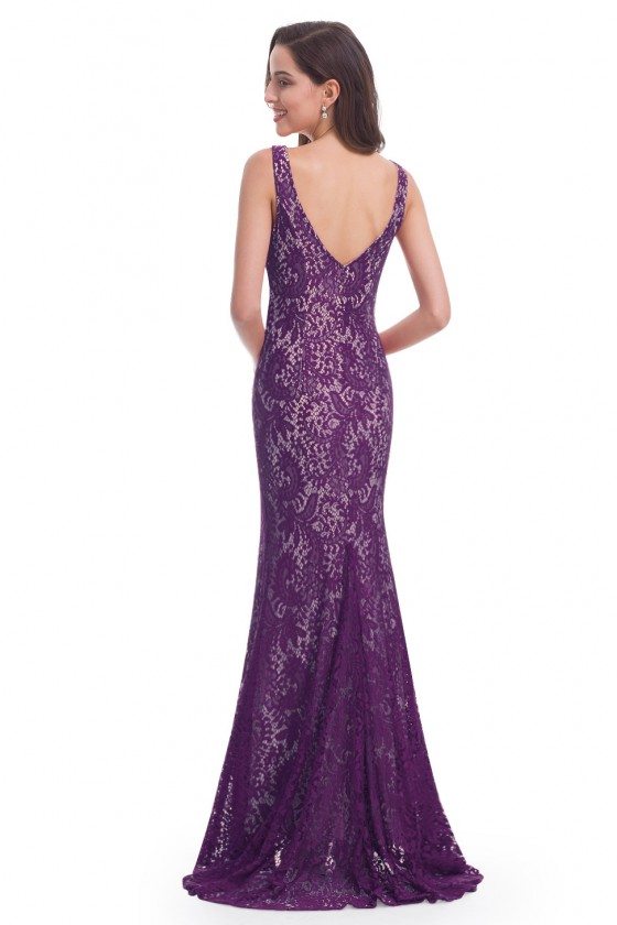 Dark Purple Mermaid Prom Dresses